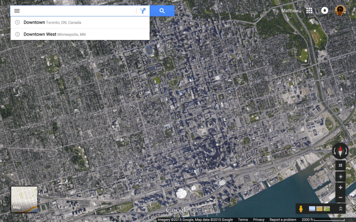 Satellite view of the same area.