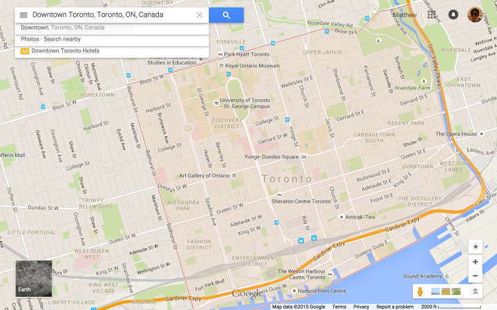 Downtown Toronto. 2000 foot scale.