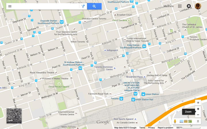 Downtown Toronto. 500 foot scale.