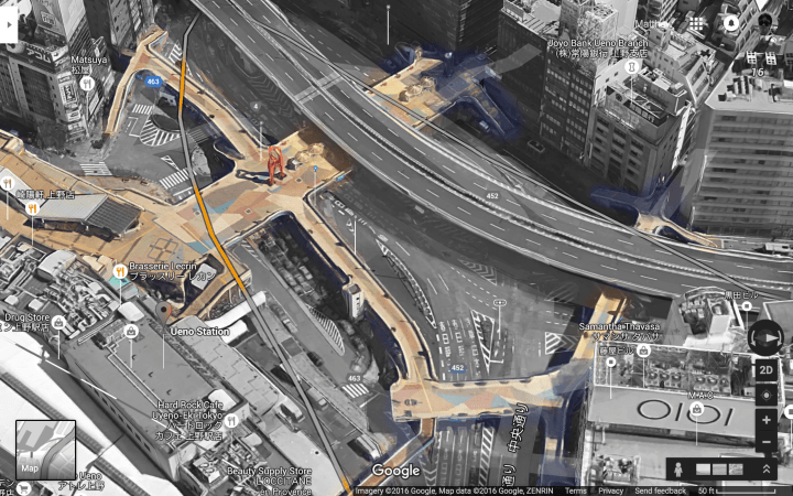 Ueno Station Deck Level zoom in highlighted