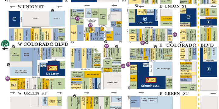 Old Pasadena partial map