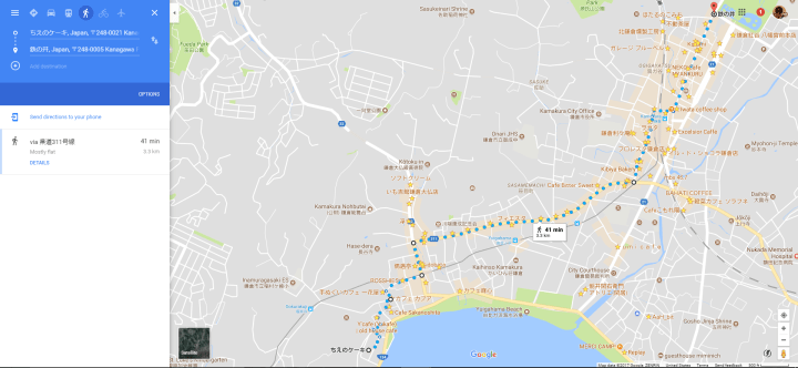 Kamakura 41 minute walk map